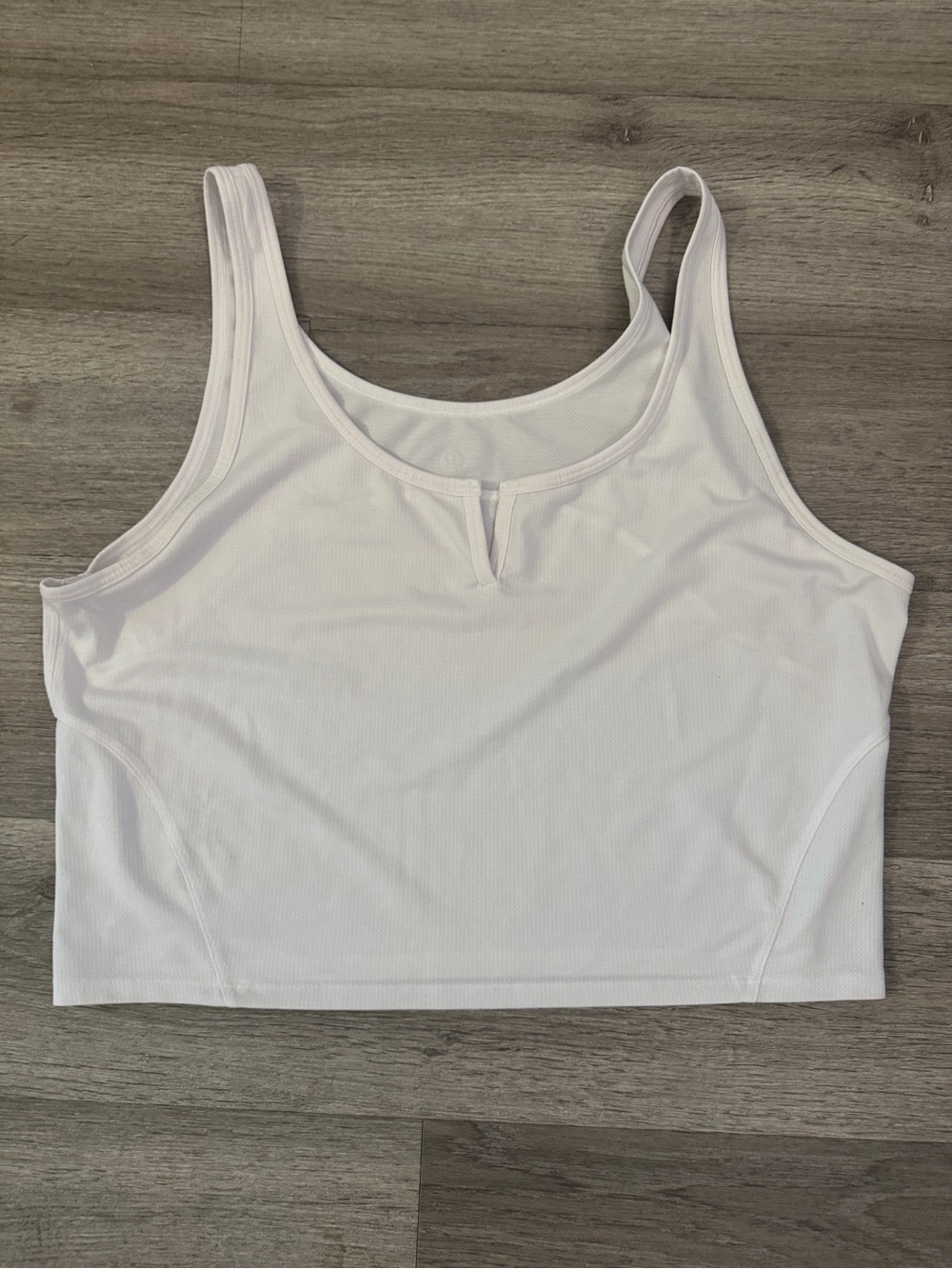 lululemon White Scoop Neck Crop Tank